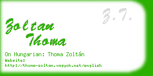 zoltan thoma business card